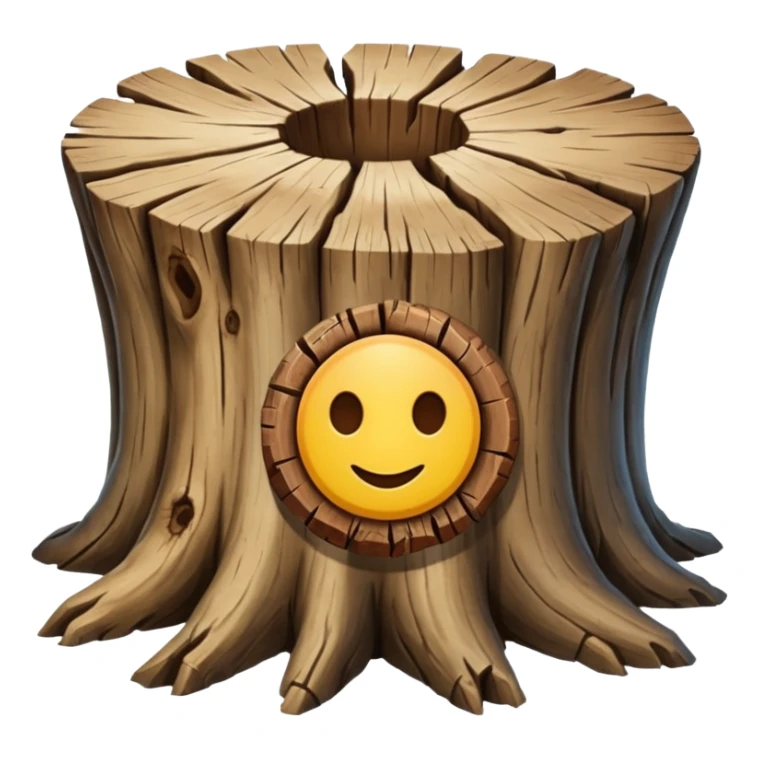 tree stump with a “east” sign on it sticker