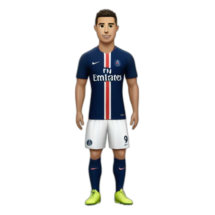 Cristiano ronaldo avec un maillot du psg sticker