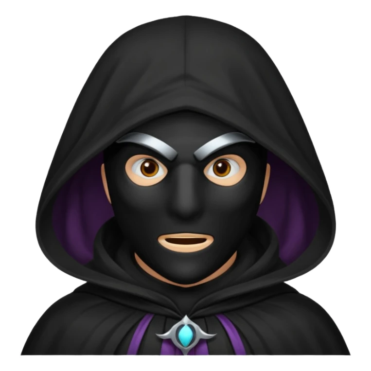A cultist in a dark cloak with a mask on his face is also dark sticker