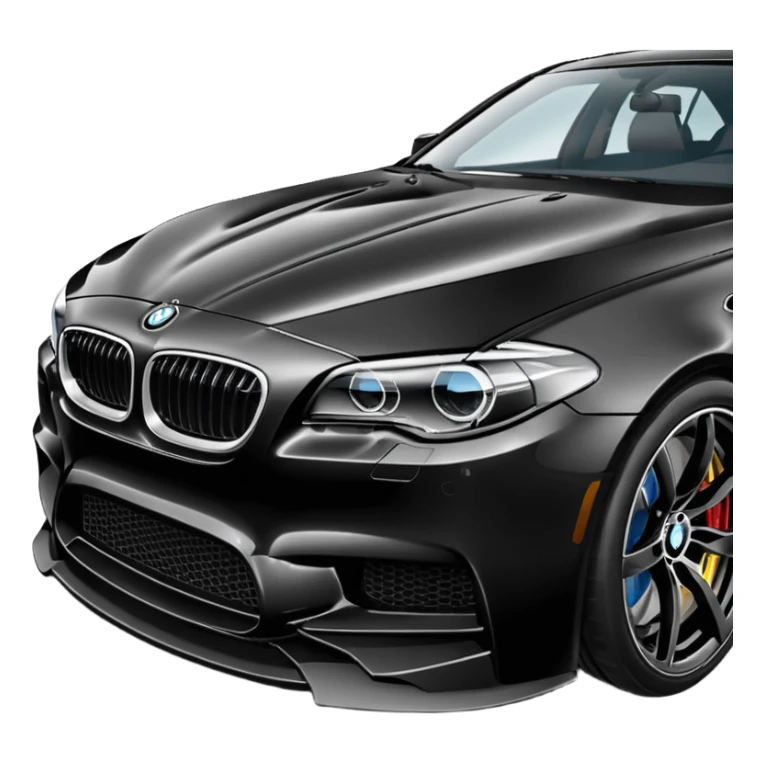 BMW F10 M5 black car, clean style sticker