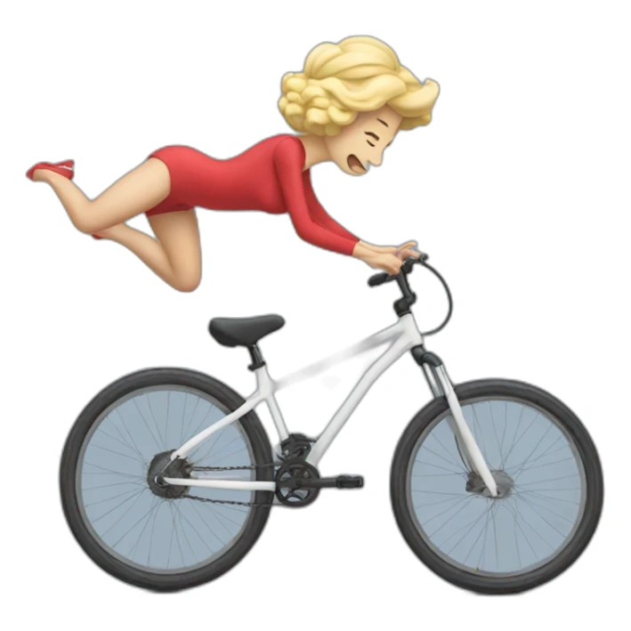 queen of england doing a backflip whith bike sticker