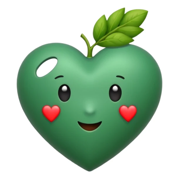 Quiero un corazón color verde pino sticker