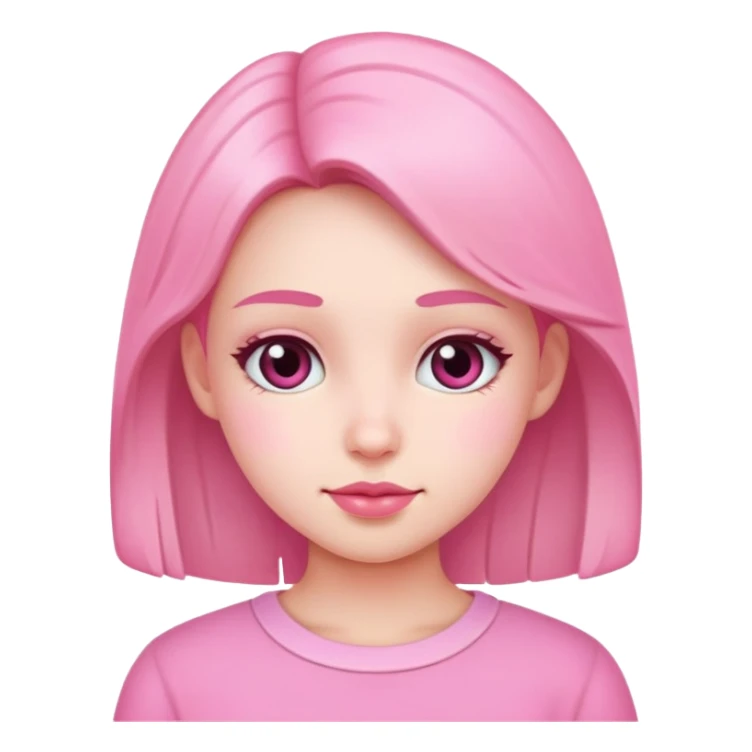 cute girl wearing pink  sticker