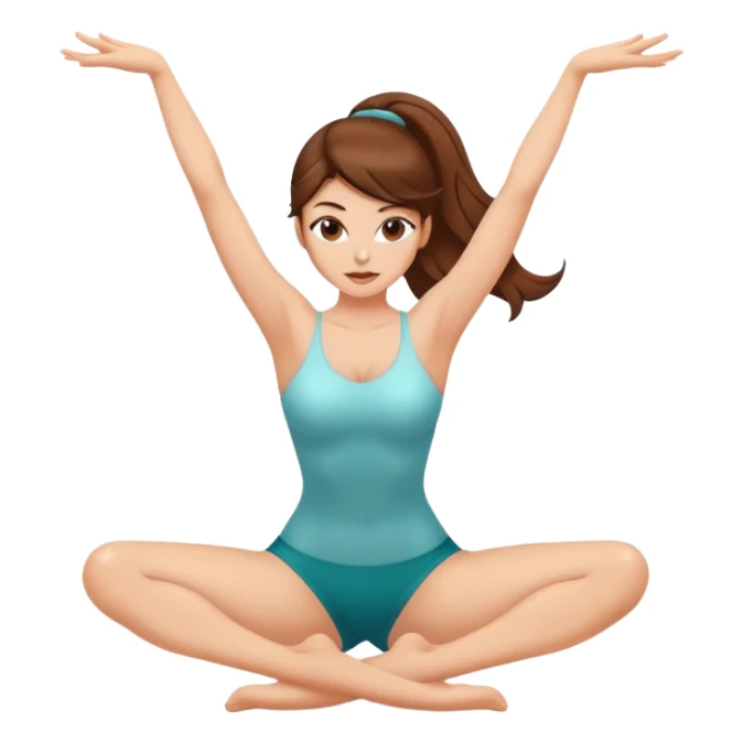 sexy woman in the splits with brown hair sticker