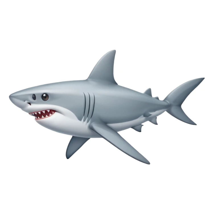 shark wearing shoes on fins sticker