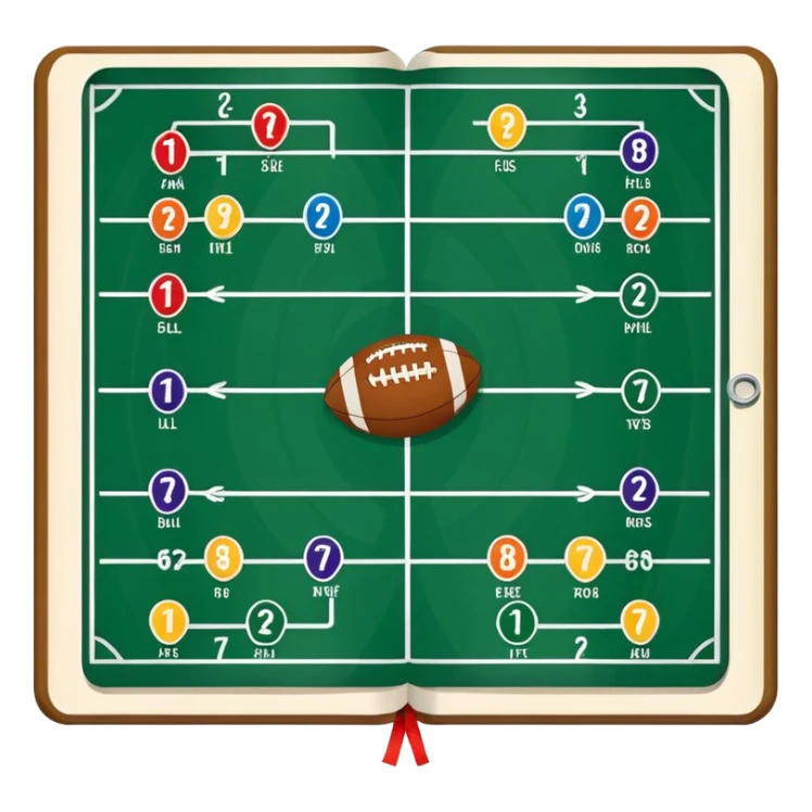 amercian football playbook  sticker
