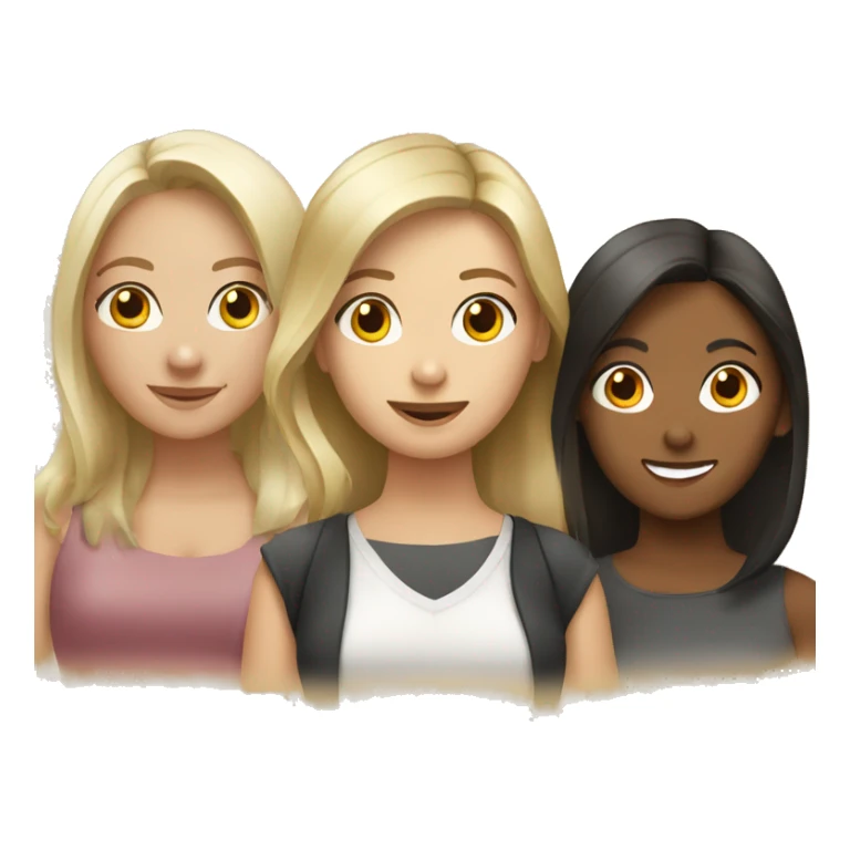 Three female friends one polish one german one filipino sticker