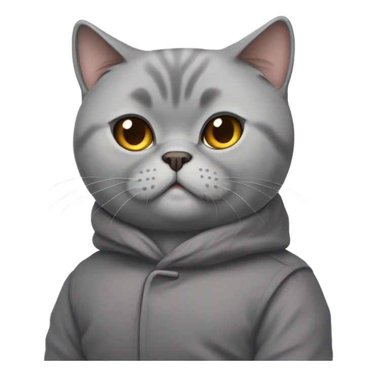 unimpressed british shorthair grey sticker