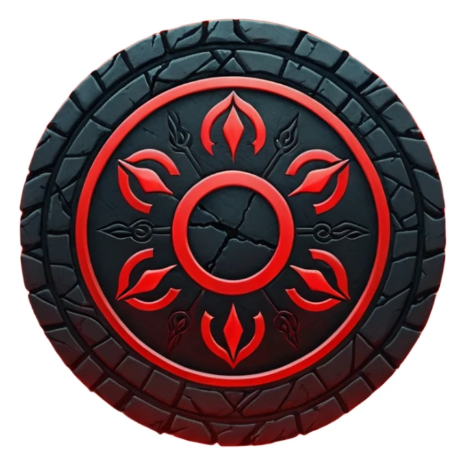 Ritual Circle – Glowing red symbols on the ground
 sticker