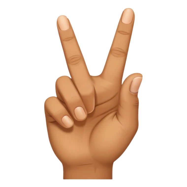 a closed hand with the index finger and middle finger pointing sticker