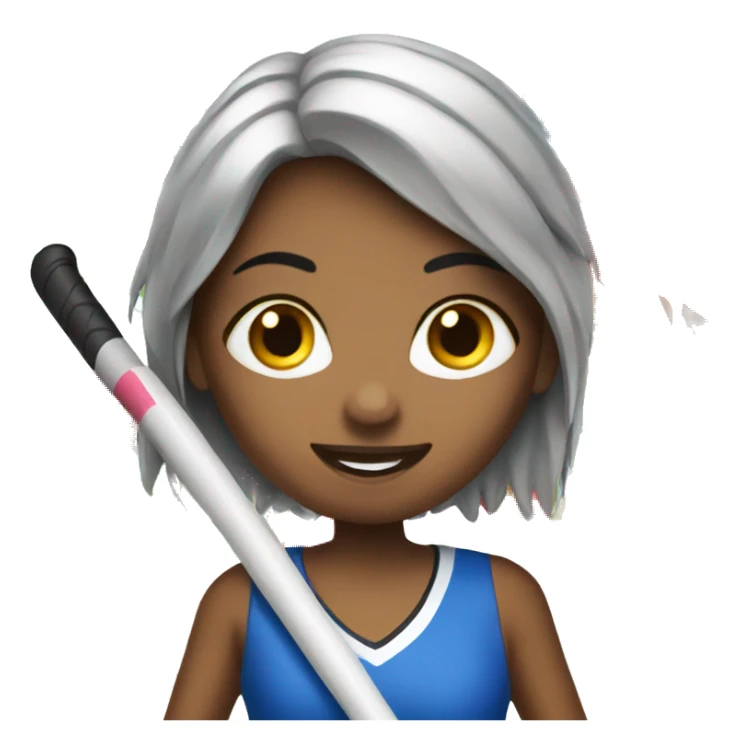 Field hockey girl sticker