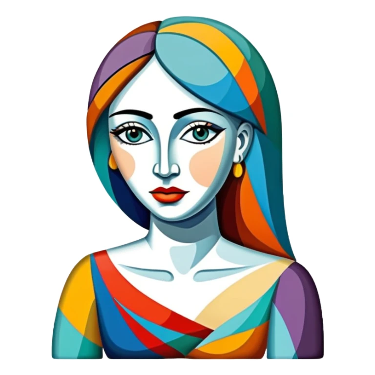 picasso abstract art SPAM MEAT woman painting sticker