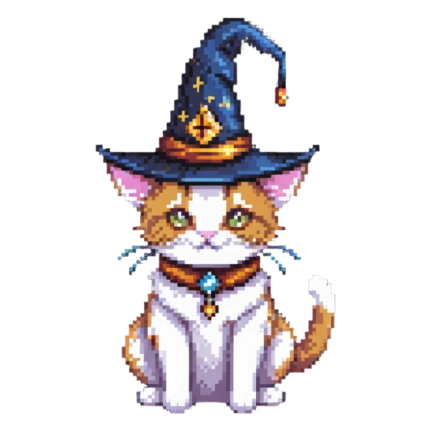 wizard cat sticker