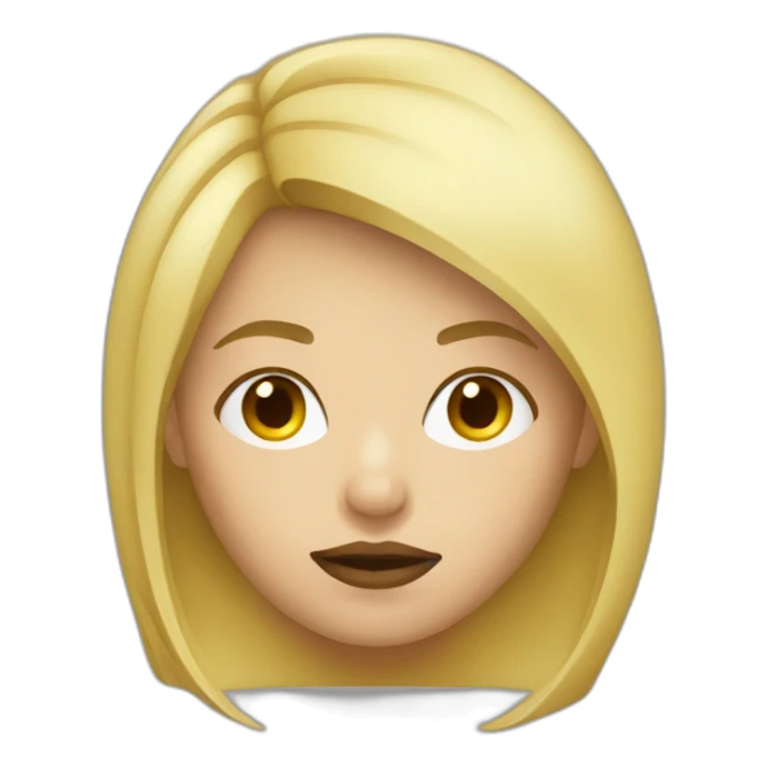 Blond hair woman pout sticker