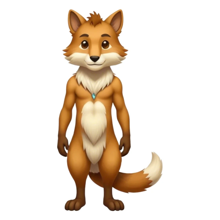  antropomorphic anthro handsome furry animal-creature, full body sticker