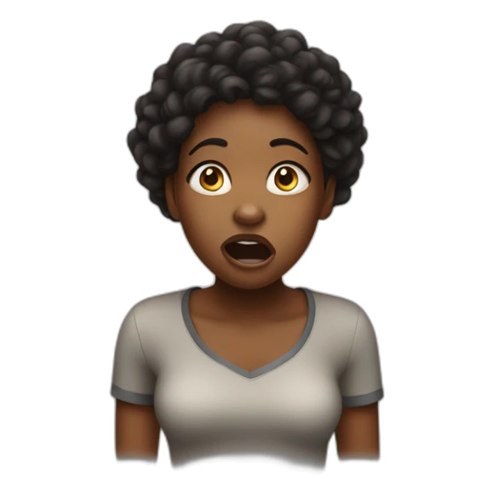 BLACK GIRL WITH SHOCKED EXPRESSION  sticker