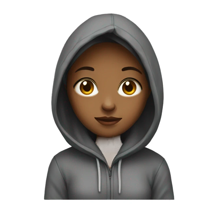 A girl in a hoodie sticker