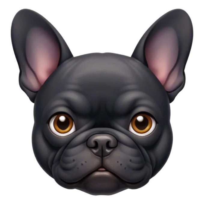 black French bulldog  sticker