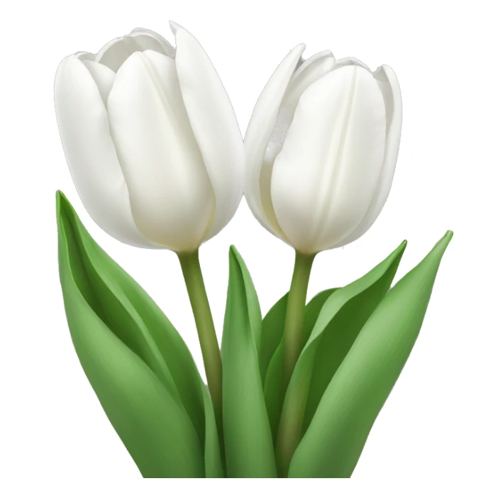 White tulips sticker