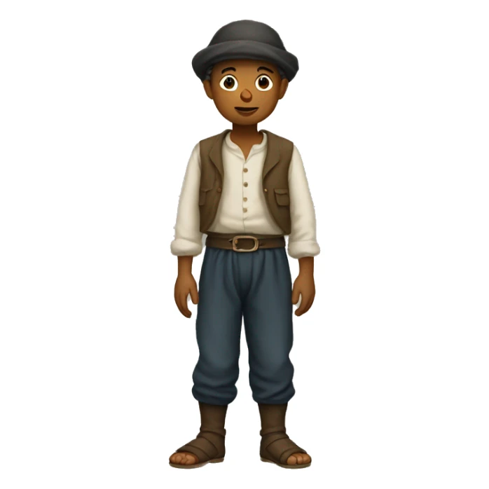 A peasant child in pants sticker