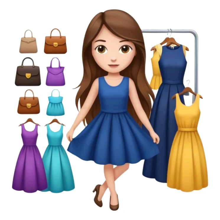 Can u make this girl online dress shopping  sticker