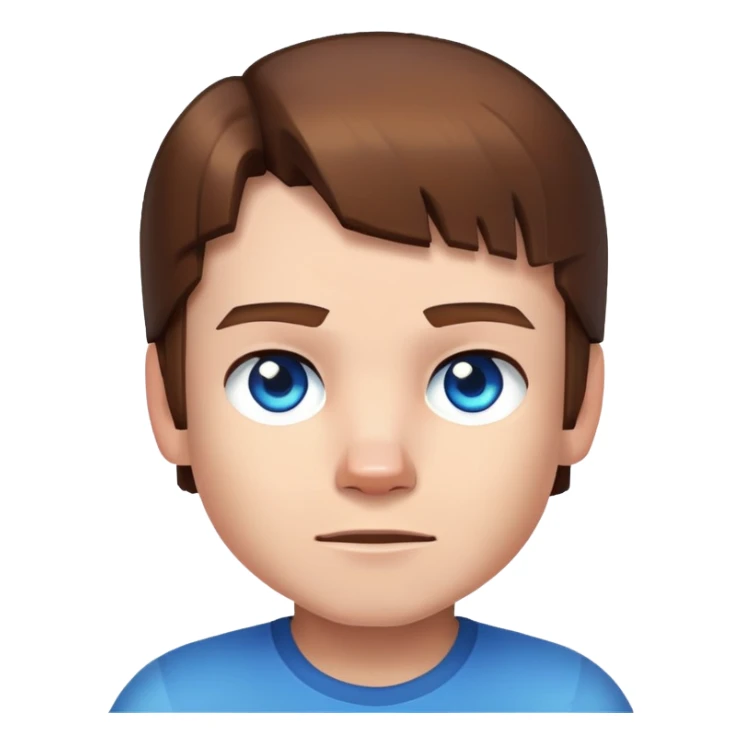 Minecraft kid blue eyes brown hair sticker