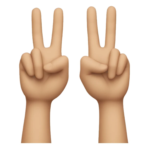 2 hands in the shape of the letters A and N sticker