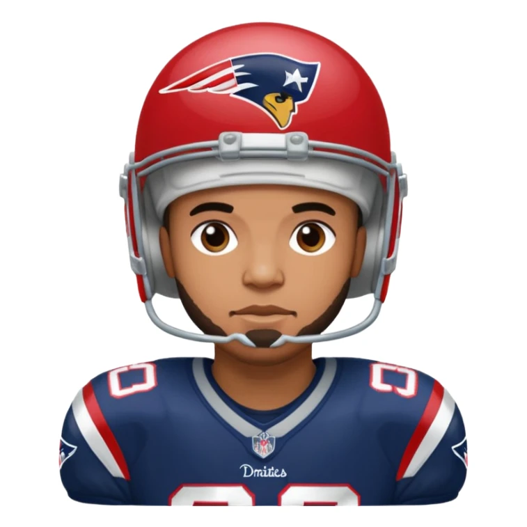 Drake Lee Maye in patriots uniform sticker