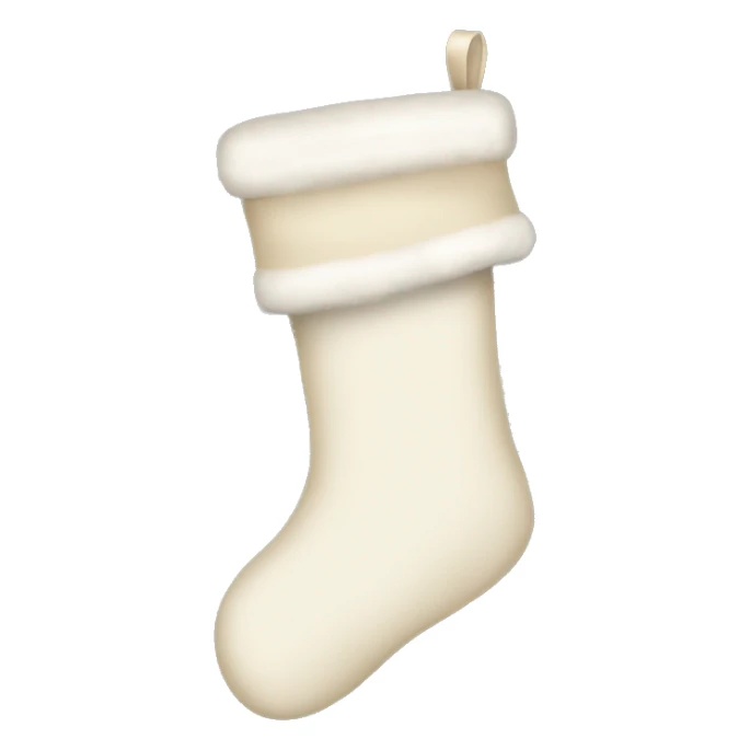 Ivory and beige hanging stockings christmas sticker