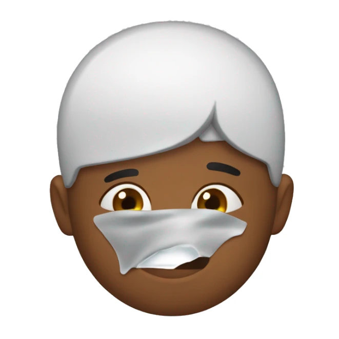 A Dominican man crying with mascara running down his face  sticker