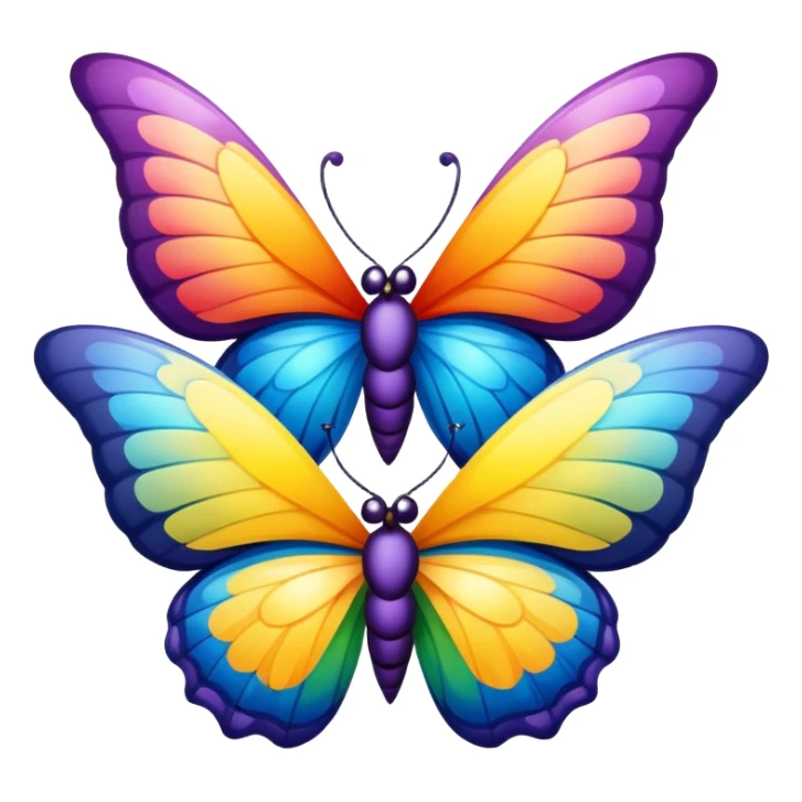 Graduating butterflies carrying diploma ￼ sticker