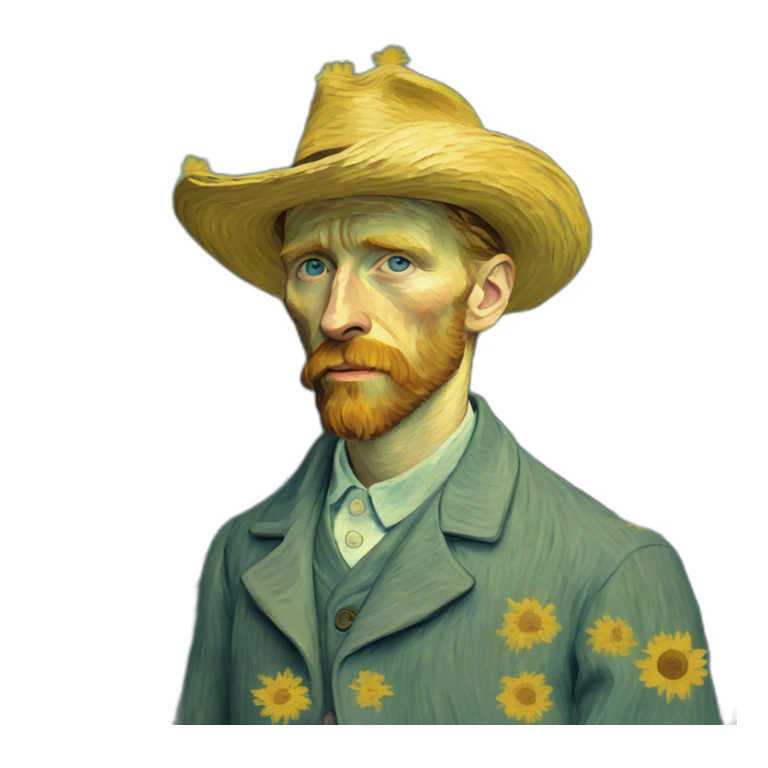 van gogh paint sticker