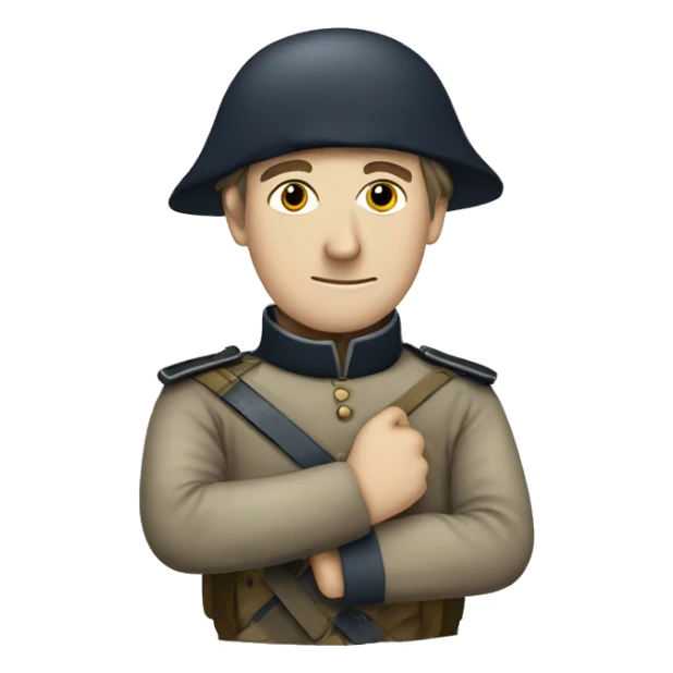 soldier with a bandaged hand in the Crimean War sticker