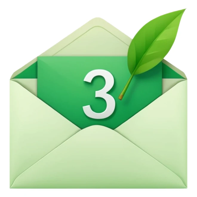envelope with a calendar page peeking out and a large green checkmark, symbolizing a confirmed calendar invitation sticker