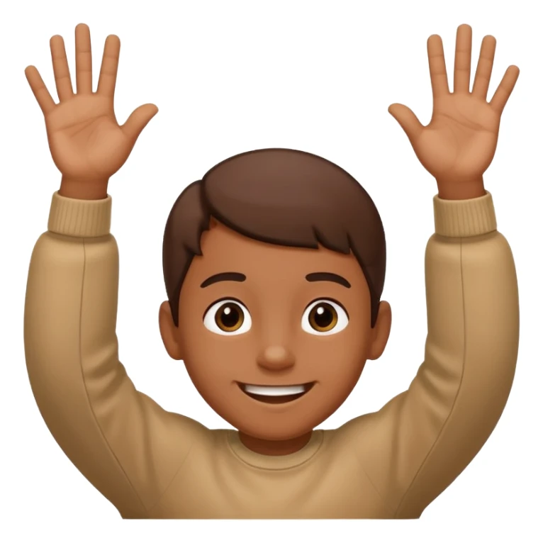  67 kid saying 67 with his two hands up and down sticker