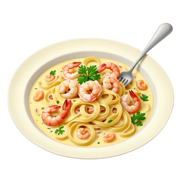 traditional italian carbonara with shrimp sticker