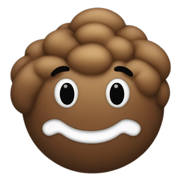 A poop emoji but its on a smiley faces top sticker