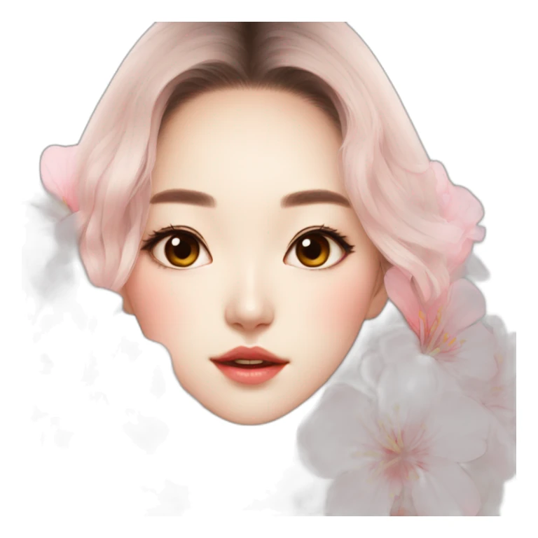 Hot Korean Girl flower sticker