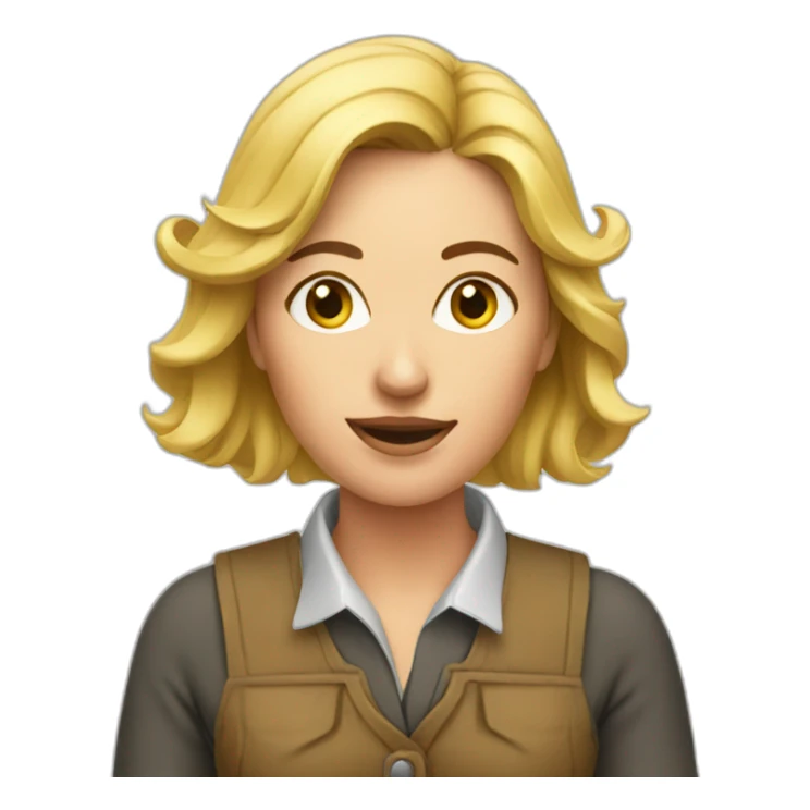 Journalist woman farm sticker