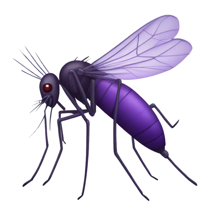 Mosquito sucking purple blood sticker