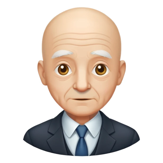 Old man bald with suit he is a mathematical  sticker