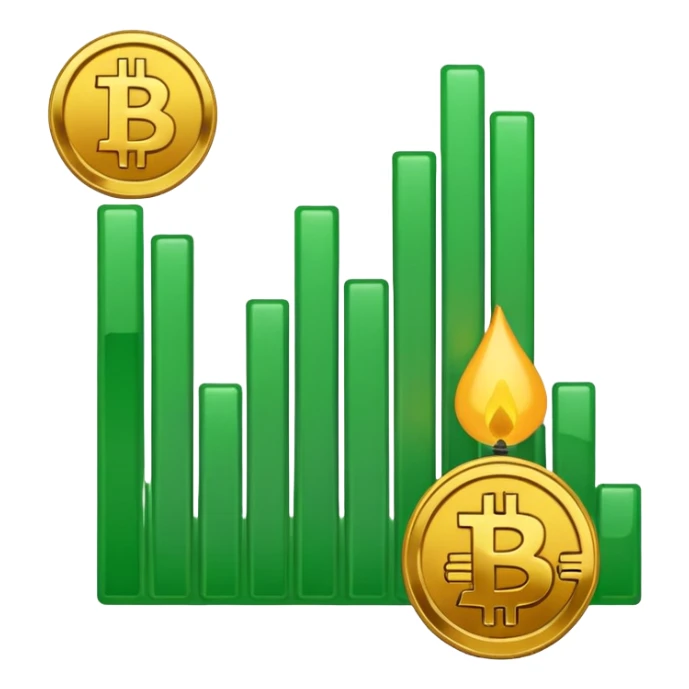 Mach mir einen emoji mit einer trading chart kerze von bitcoin z.b sticker