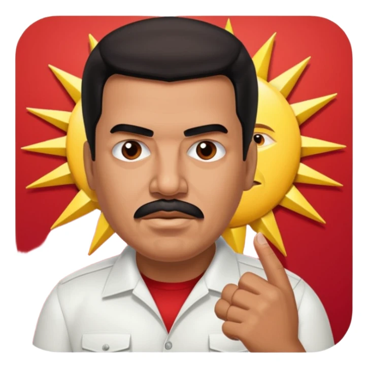 Nicolas Maduro figthing with elon musk sticker