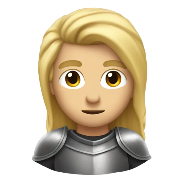 knight longish blonde hair rear back sticker