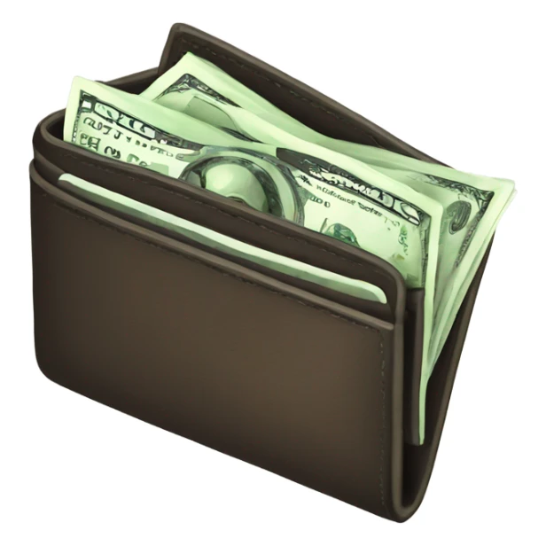 wallet full of cash sticker