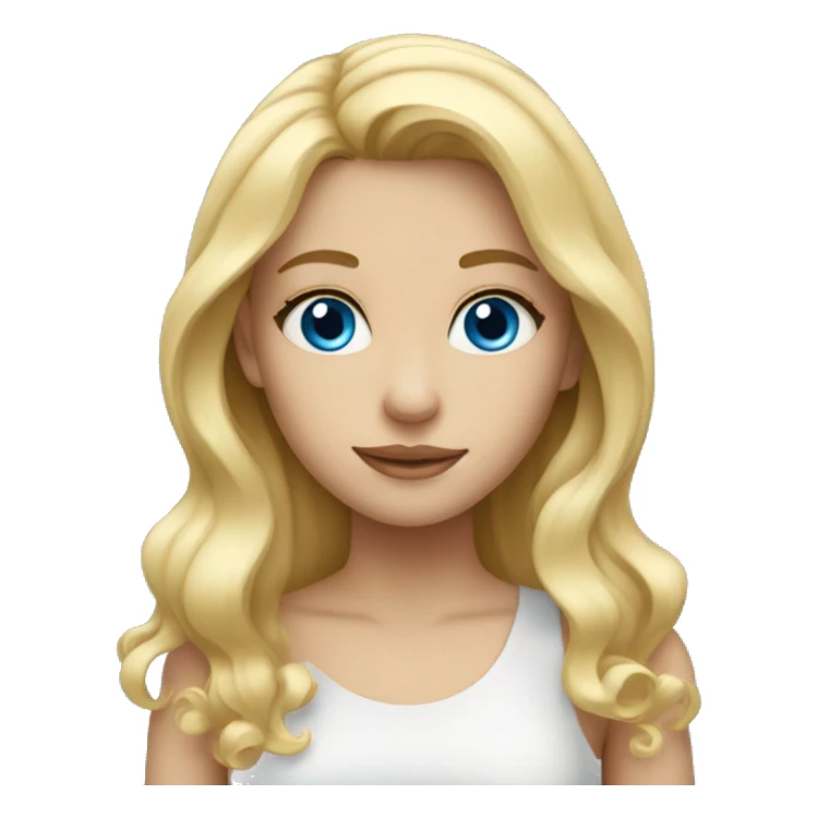 Blonde girl with blue eyes  sticker