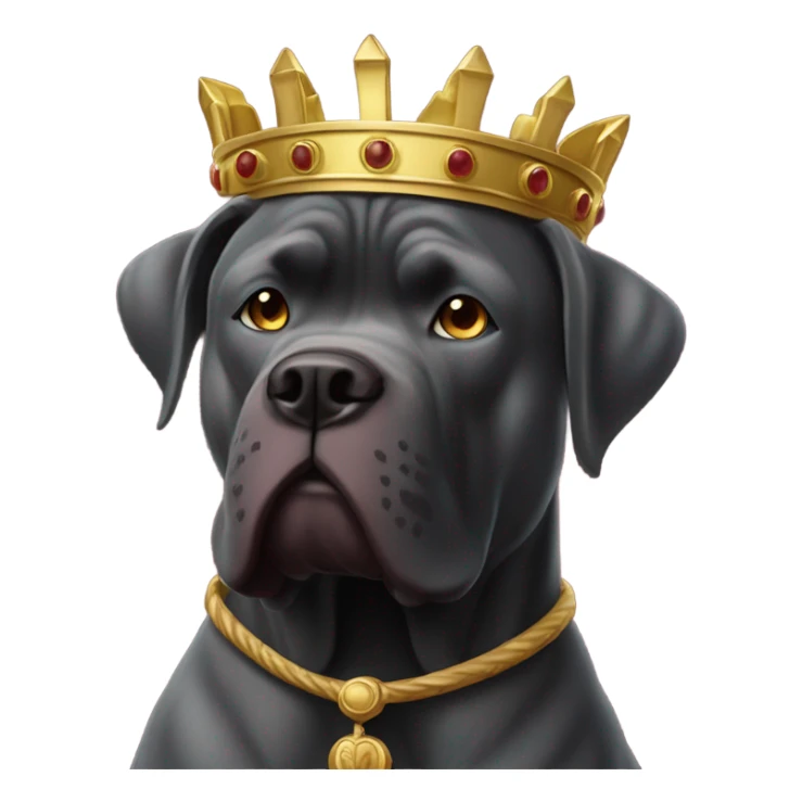 A burgundy-colored Cane Corso as the emperor of Rome with a leafy crown. sticker