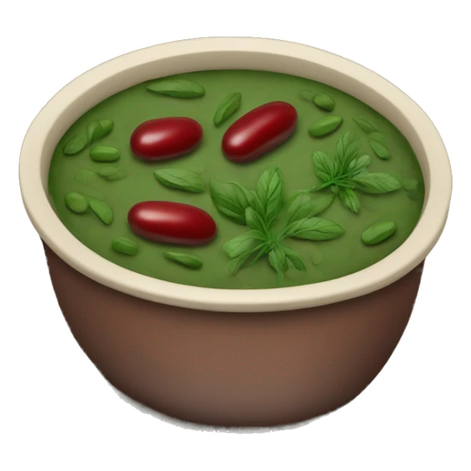Dark green herb stew with red kidney beans  sticker
