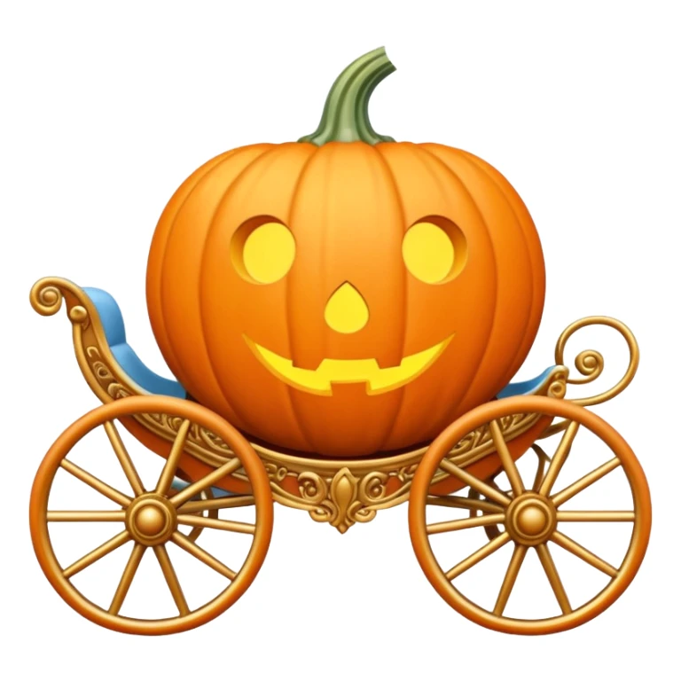 Conderella pumpkin carriage pastel orange sticker