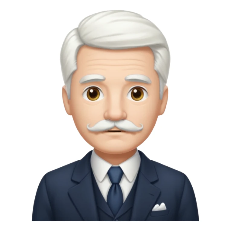 victorian man with white hair sticker